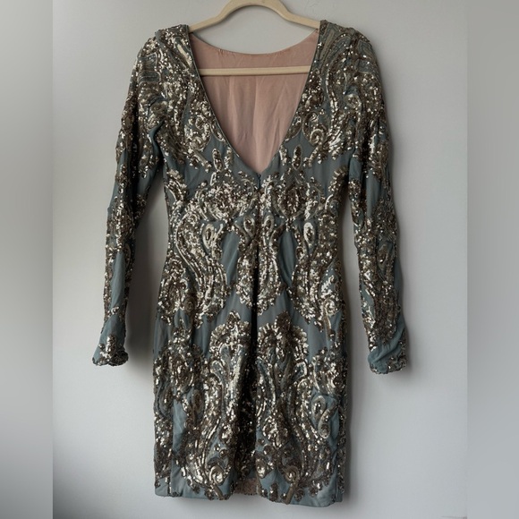 Dress The Population Lola Sequin Bodycon Dress, Size Small - Picture 4 of 7